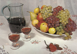 Red Wine Vino Fruits Apple Pear Lemon Grapes Uva - Vignes