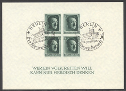 Deutsches Reich, German Reich, 1937, Stamp Exhibition, Imperforated, Cancelled, Michel Block 8 - Blocchi