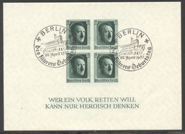 Deutsches Reich, German Reich, 1937, Stamp Exhibition, Imperforated, Cancelled, Michel Block 8 - Blocks & Sheetlets