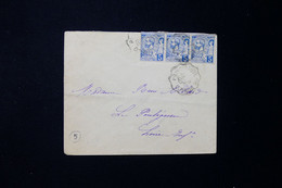 MONACO - Affranchissement Prince Albert 1er En Bande De 3 Sur Enveloppe Pour Le Pouliguen En 1900 - L 132325 - Lettres & Documents