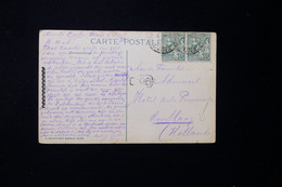 MONACO - Affranchissement Prince Albert 1er En Paire Sur Carte Postale Pour Les Pays Bas  - L 132326 - Briefe U. Dokumente