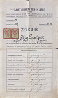 A19371 - WIEN AUSTRIA VIENNA ABITURIENTENKURS HIGH SCHOOL GRADUATION DIPLOMA 1921 AN DER HOCHSCHULE FUR WELTHANDEL - Diplômes & Bulletins Scolaires