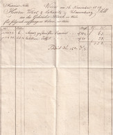 A19457 - INVOICE FROM AUSTRIAN EMPIRE 1819 WIEN VIENNA AUSTRIA INTERIMS NOTA HERREN VIKOL UND SENKOVITS IN KLAUSENBURG - Österreich