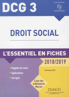 DCG 3 - Droit Social - 2018/2019 - L'essentiel En Fiches De Véronique Roy (2018) - Management