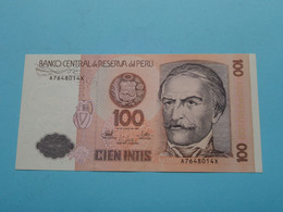 100 Cien Intis ( 28 De Junio 1987 - A7648014X ) PERU ( For Grade, Please See Photo ) UNC ! - Pérou