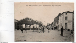 MACHECOUL LES HALLES ET LA RUE DU MARCHE HOTEL DE LA MAISON BLANCHE TBE - Machecoul