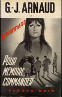 Pour Mémoire, Commander De Georges-Jean Arnaud (1973) - Old (before 1960)