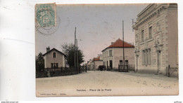 SEICHES SUR LE LOIR PLACE DE LA POSTE PASSAGE A NIVEAU 1905 TBE - Seiches Sur Le Loir