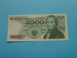 5000 Zlotych ( 1988 ) Bank POLSKI ( For Grade, Please See Photo ) ! - Polonia