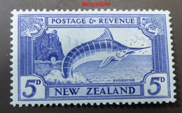 NEW ZEALAND, 1936 5p Marlin Scott Michel 210   MNH  **   #5886 - Nuovi