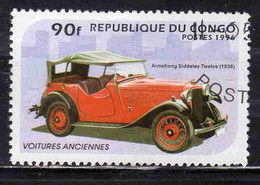 CONGO PEOPLE'S REPUBLIQUE REPUBLIC 1996 ANTIQUE AUTOMOBILES CARS 1936ARMSTRONG SIDDELEY TWELVE 90fr OBLITERE' USED USATO - Oblitérés