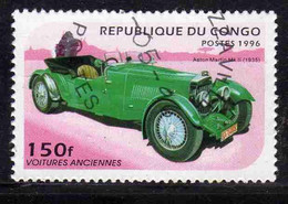 CONGO PEOPLE'S REPUBLIQUE REPUBLIC 1996 ANTIQUE AUTOMOBILES CARS 1935 ASTON MARTIN MARK II 150fr OBLITERE' USED USATO - Oblitérés