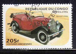 CONGO PEOPLE'S REPUBLIQUE REPUBLIC 1996 ANTIQUE AUTOMOBILES CARS 1938 MORRIS B. 205fr OBLITERE' USED USATO - Oblitérés