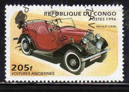 CONGO PEOPLE'S REPUBLIQUE REPUBLIC 1996 ANTIQUE AUTOMOBILES CARS 1938 MORRIS B. 205fr OBLITERE' USED USATO - Oblitérés