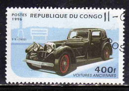 CONGO PEOPLE'S REPUBLIQUE REPUBLIC 1996 ANTIQUE AUTOMOBILES CARS 1932 SS1 400fr OBLITERE' USED USATO - Oblitérés