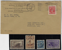 Canada 1946 Department Of Veterans Affairs Cover With Perfin OH/MS On Her/His Majesty 's Service + 4 Stamp - Perfin