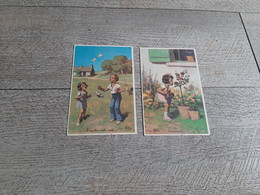 Illustrateur Redon Papillon Vole Vole! Griserie! Enfants Série 1939 N°5 Et 6 - Redon