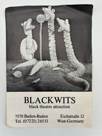 Théâtre - Spectacle De Marionnette - Brochure Publicitaire Blackwits Genre Muppets -Baden-Baden - Allemagne - Programmes