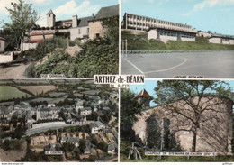 ARTHEZ DE BEARN VUE GENERALE GROUPE SCOLAIRE LE CENTRE CHAPELLE SAINTE MARIE DE CAUBIN CPSM GM TBE - Arthez De Bearn