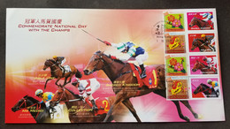 Hong Kong Horse Racing Jockey Champions 2010 Horses Sport Games (FDC) *rare - Brieven En Documenten