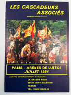 Cirque - Brochure Spectacle Les Cascadeurs Associés Jackie Vernon Arènes De Lutèce Paris - - Programmi