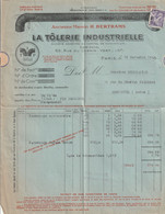 FACTURE PLIEE 1944 PARIS LA TÔLERIE INDUSTRIELLE IRIS 1,20frs - 1939-44 Iris