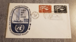 UNITED NATIONS NEW YORK FIRST DAY OF ISSUE  HUMAN RIGHTS - Storia Postale