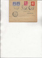LETTRE AFFRANCHIE N° 673-685-712 -OBLITEREE CAD EXPOSITION PHILATELIQUE - POITIERS 1946 - Aushilfsstempel