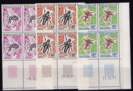 TERRES AUSTRALES  COINS DATES N°40 /42 Insectes 3 Valeurs  Qualité:** Cote:152 - Gebruikt