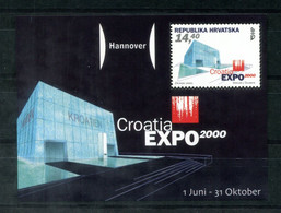 KROATIEN Block 16 Mnh, Expo 2000 Hannover - CROATIA / CROATIE - 2000 – Hannover (Alemania)