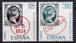 MiNr. 1809 - 1810 Spanien 1969, 6. Mai. Welttag Der Briefmarke (IX) Postfrisch/**/MNH - Timbres Sur Timbres