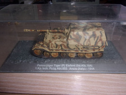 Miniature De Chasseur De Char Allemand - Jagdpanzer Elefant  - Anzio 1944 - Italie - Blindé - Altaya - - Chars