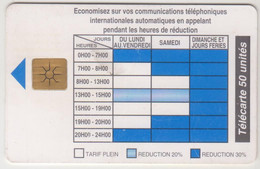 BENIN - Telephone Tariffs 1 (09/96), OPT, 50 U, Tirage 40.000, Used - Bénin