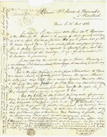 1861 LAC TIMBRE EMPIRE Non Dentelé De Nimes  Par Pourtal Pour Roux De Bernabo Maitre De Forges Rustrel Vaucluse - 1800 – 1899