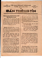 JOURNAL TRACT  BAN THONG TIN 6/12/1947  DEPARTEMENT DE LA PROPAGANDE 2 PAGES - Documents Historiques