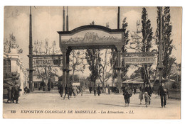 CPA 13 - MARSEILLE - Exposition Coloniale De Marseille - 150. Les Attractions - LL - Expositions Coloniales 1906 - 1922