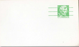Verenigde Staten  Postwaardestukken  Briefkaart Abraham Lincoln 5ct Groen Ongebruikt (9174) - Other & Unclassified