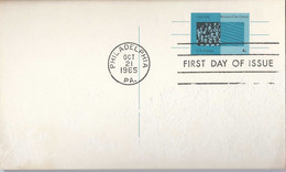 Verenigde Staten  Postwaardestukken Briefkaart 1e Dag Stempel Oct-21-1965 (9189) - 1961-80