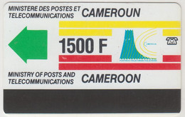 CAMEROON - Definitive Card - New Logo (Without Notch), Intelcam, 1500 FCFA, CN:Dashed Zero: "Ø" Small ,used - Camerún
