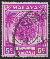 MALAYA KEDAH 1952 5c Palm Tree Sc#63 - USED @N202 - Kedah