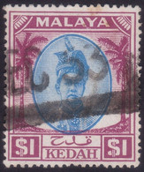 MALAYA KEDAH 1950 $1 Palm Tree Sc#79- USED @N212 - Kedah