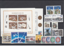 Norway 1991 - Full Year MNH ** - Annate Complete