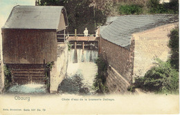 Obourg Chute D'eau De La Brasserie Delhaye Couleur - Mons