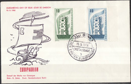 Europa CEPT 1956 Allemagne Fédérale - Germany - Deutschland FDC5 Y&T N°117 à 118 - Michel N°241 à 242 - 1956