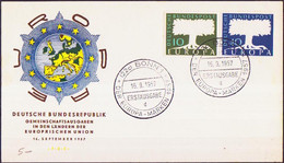 Europa CEPT 1957 Allemagne Fédérale - Germany - Deutschland FDC2 Y&T N°140 à 141 - Michel N°268 à 269 - 1957