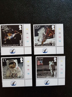 Ascension 2019 LUNAR Exploration Moon APOLLO Satellite Neil Armstrong 4V Mnh CORNER RIGHT - Ascension (Ile De L')