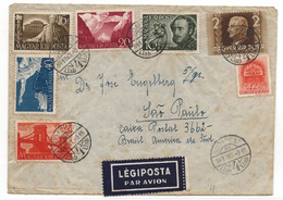 LATI 1941 Air Mail Cover MAGYAR POSTA Hungary HONGRIE Budapest > BRAZIL Sao Paulo LEGIPOSTA PAR AVION - Airplanes