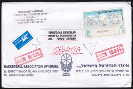 Israel Tel Aviv 1999 / Machine Stamp Franking R Label / Basketball Association Of Israel - Brieven En Documenten