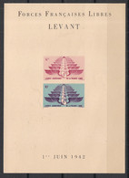 LEVANT - 1942 - Bloc Feuillet BF N°Yv. 1a - Forces Françaises Libres - Non Dentelé / Imperf. - Neuf Luxe ** / MNH - Unused Stamps