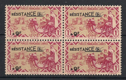 LEVANT - 1943 - N°Yv. 51 - Résistance - Bloc De 4 - Neuf Luxe ** / MNH / Postfrisch - Unused Stamps